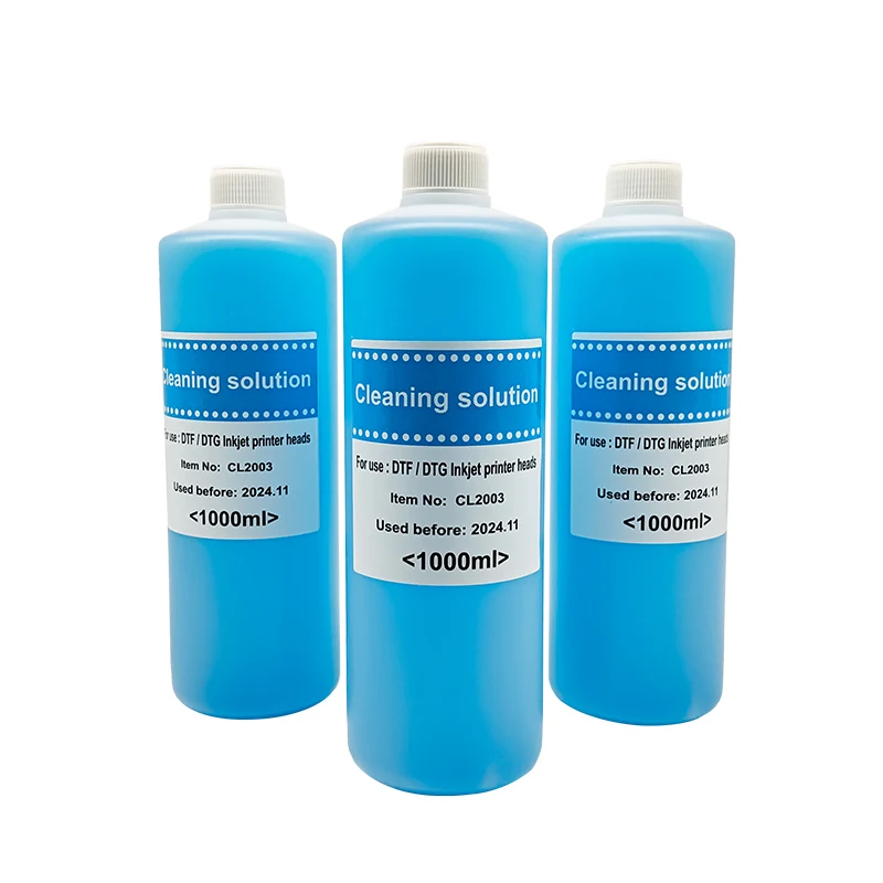 Eco friendly 1000ML Fluid Dtf Printer Head Ink Cleaning Solution for i3200 DX5 XP600 4720 7880 Printhead