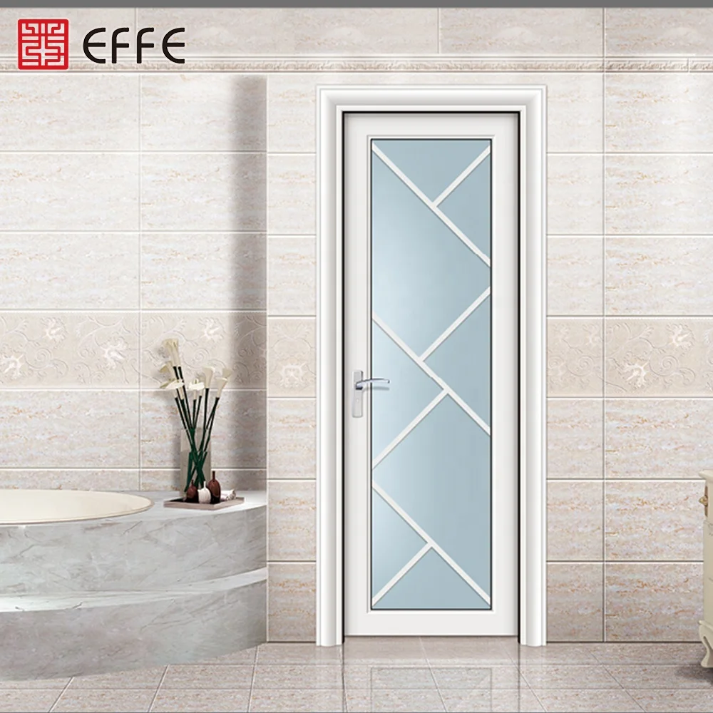 
new design fire rated single pane american style door bathroom tempered glass door 