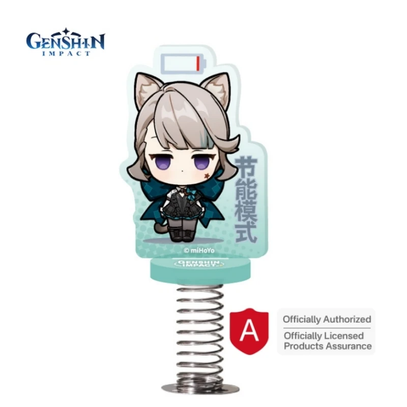 Genshin Impact Transparent Springy Stand Display Cartoon Standing Navia Mini Acrylic Standee For Home And Office Decoration