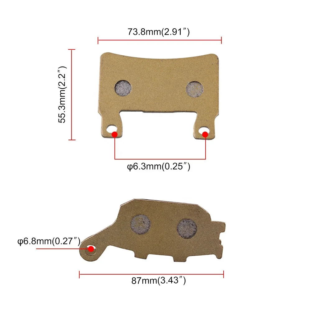 6 PCS Motorcycle Rear Front Brake Pads for Honda CBR 600