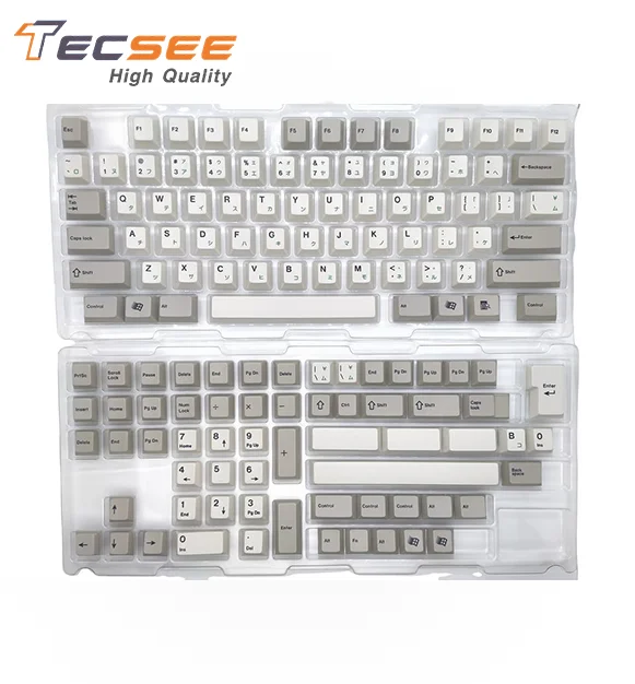 Tecsee  Factory Hallowmas English Sublimation PBT XDA Profile Custom Keycaps for Mechanical Keyboard
