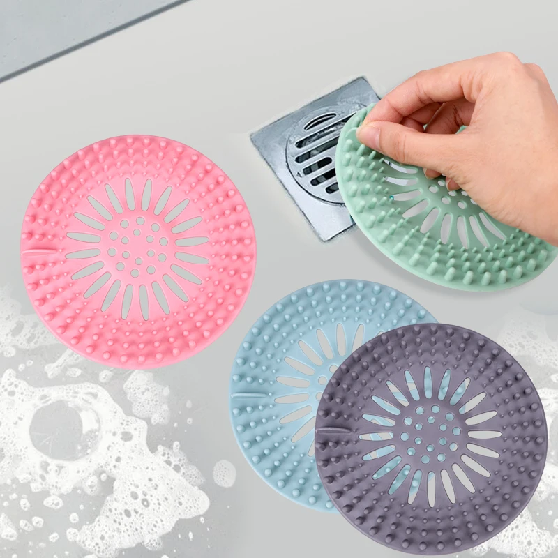 Hot Sale Durable TPR Hair Stopper Shower Drain Covers For Bathroom Bathtub and Kitchen
