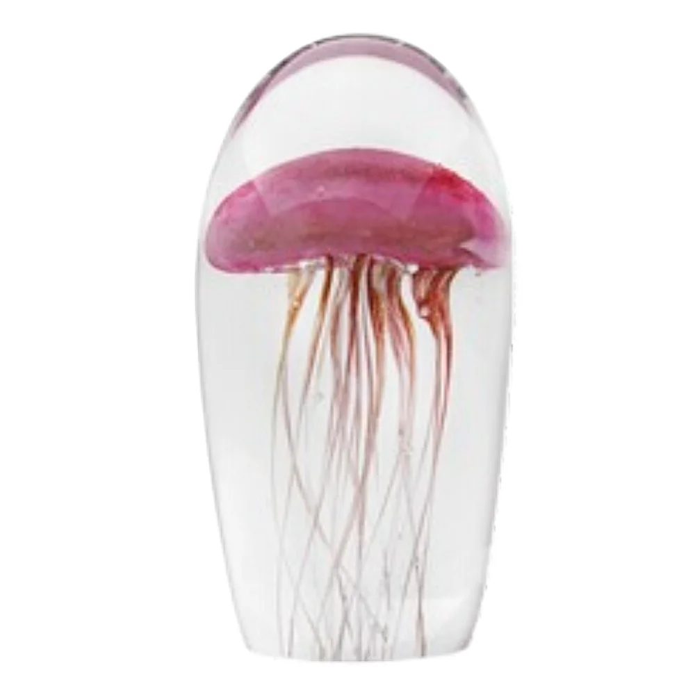 Hand Blown Murano Glass Paperweight Luminous Jellyfish Christmas Decoration round Ball Ornament Gifts