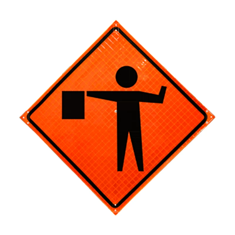 Traffic Road Working Safety Warning Aluminum Plate Reflective Construction Sign
