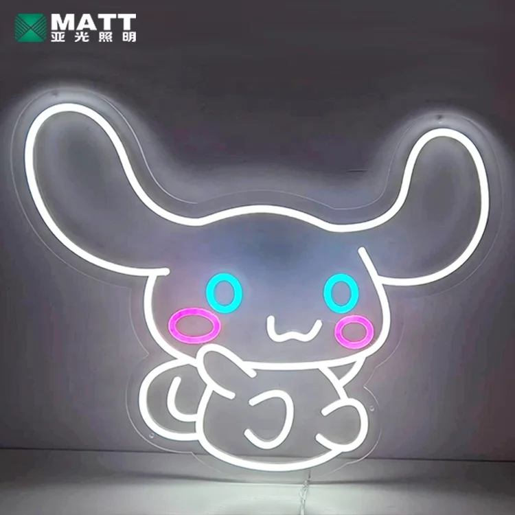 Matt Dropshipping LED Neon sign light anime cartoon custom logo neon sign