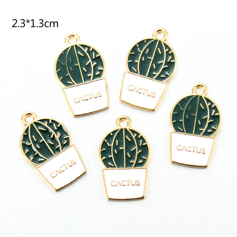 Wholesale Cute ice cream cactus bear rabbit cat drop oil alloy enamel charms  pendant DIY bracelet  jewelry accessories