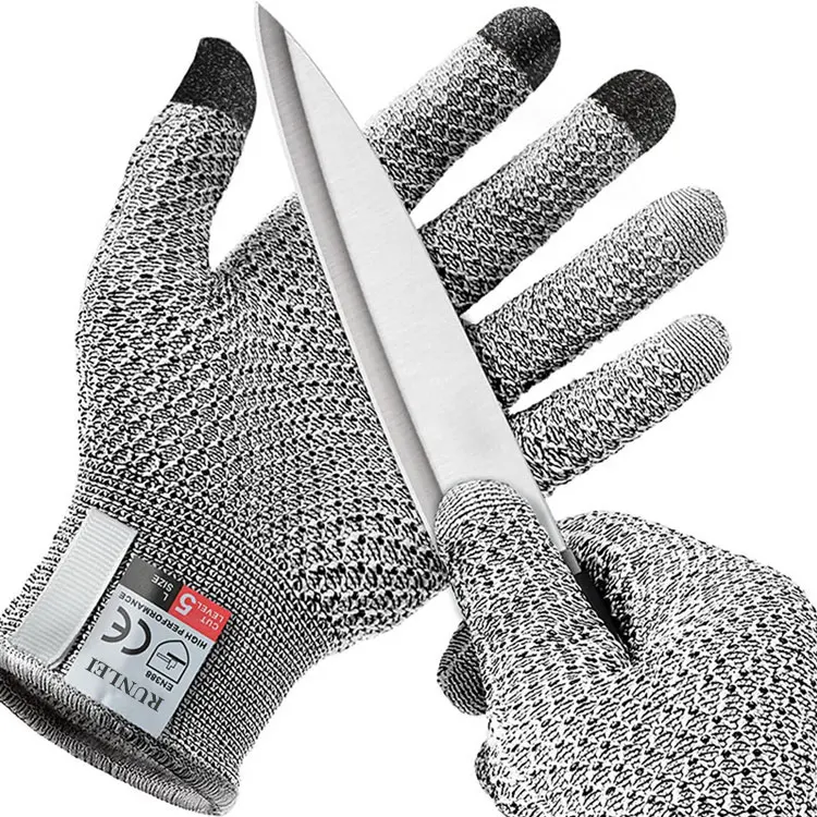 High Performance Touchscreen Food Grade Anti Cut Level 5 Protection Safety Work Cut Resistant Gloves for Men