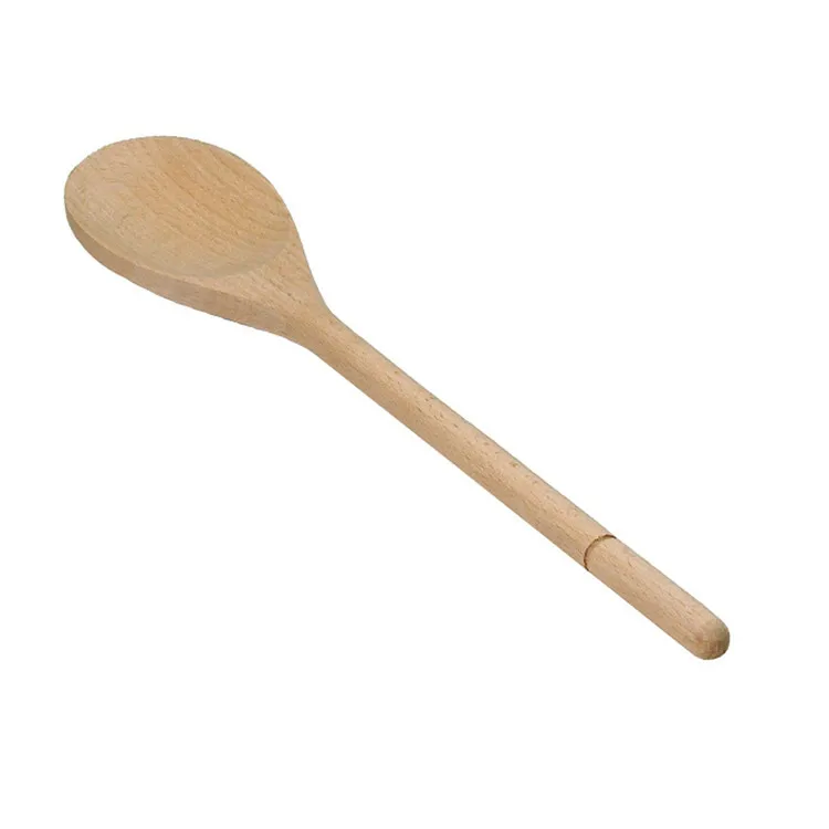 Durable Natural  Kitchen Measuring Spoon Beech Wooden Long Handle Spoons