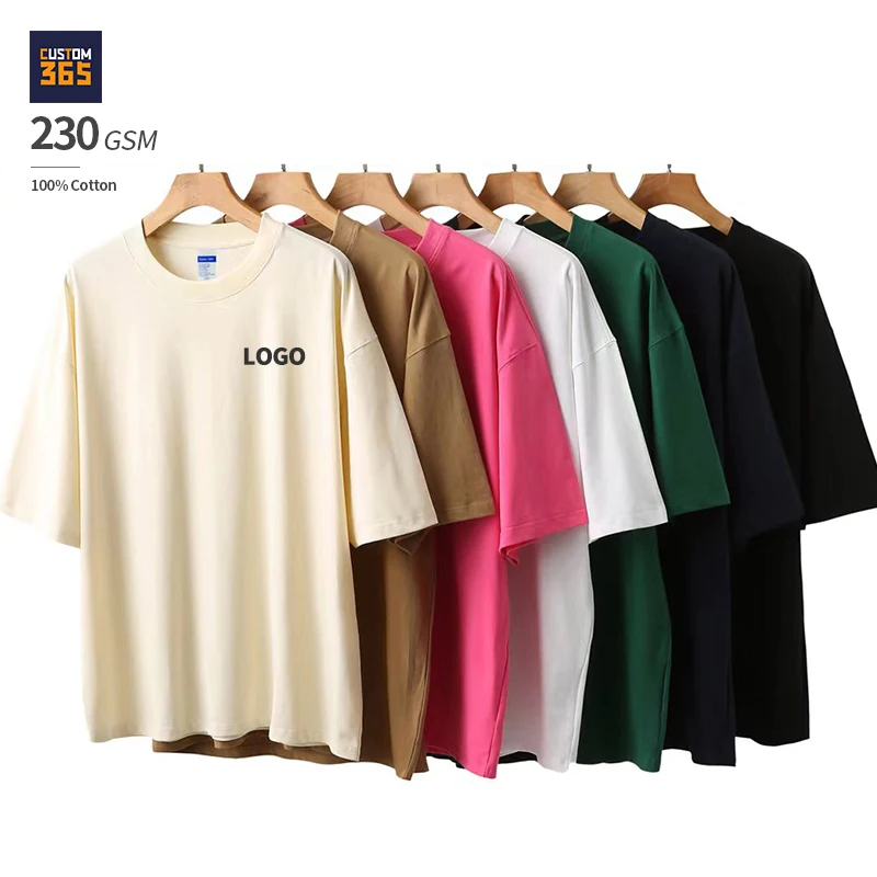 230 Gsm 100% Cotton Promotion O-Neck Pure Cotton Man T Shirt Tshirts Wholesale Streetwear Plain T-Shirt For Men