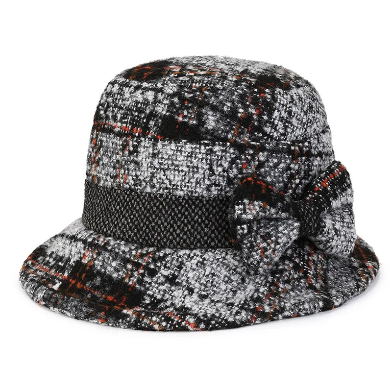 BESTELLA Custom logo Wholesale Classic Soft Sombrero Fedora Hat Woman Ladies Felt Chapeau with bow knot decoration