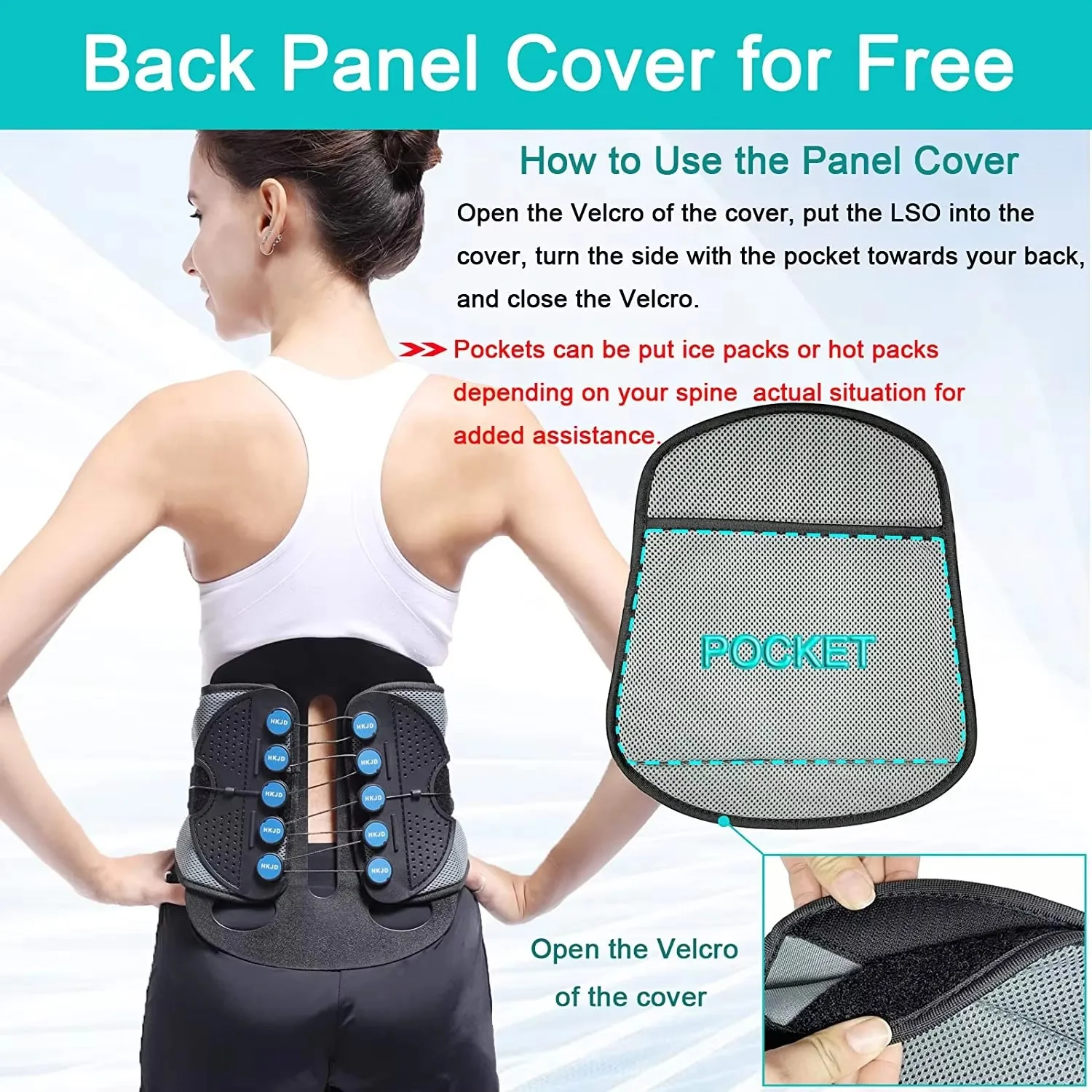 HKJD adjustable decompression waist lumbar lower back brace support medical spinal lumbar sacral traction belt for back pain