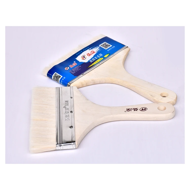 Кисти Hongtu с длинной деревянной ручкой, плоские кисти для рисования