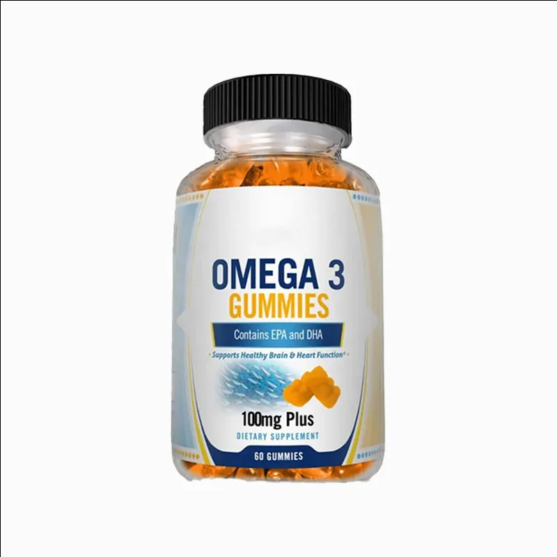 Fatty Acid Supplements Omega 3 Fish Oil Gummies with EPA & DHA From Wild Fish Support Brain and Cardiovascular Health