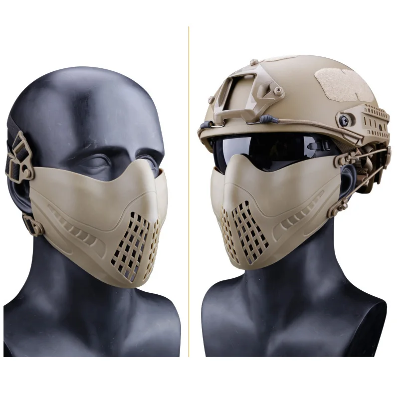 Guangzhou Manufacturer Wholesale S afe ty Multi Function Cs Tac tic al Tpu Fa ce Guard