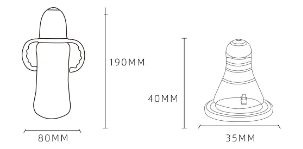 Baby Feeding Bottle Wide Neck Cartoon Printed Non-Drip Bottle PP Milk Water Drinking Sublimation Travel BPA Free 280ml Bottles