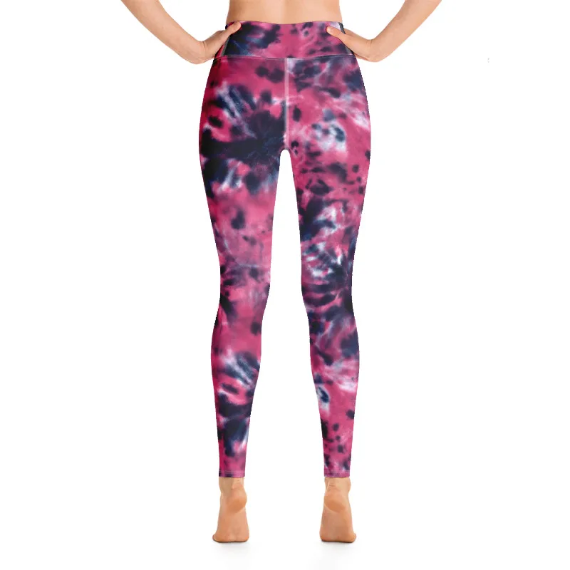 Ultra Four Ways Stretch Skinny Buttery Tights Super Soft High Waist Women Pants Abstract Plum Purple Tie Dye Leggings