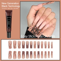 Hanyinails Nail Kit Professional Press On Gel Quick Building Extend Gel Tool False Nails Tips Glue Gel