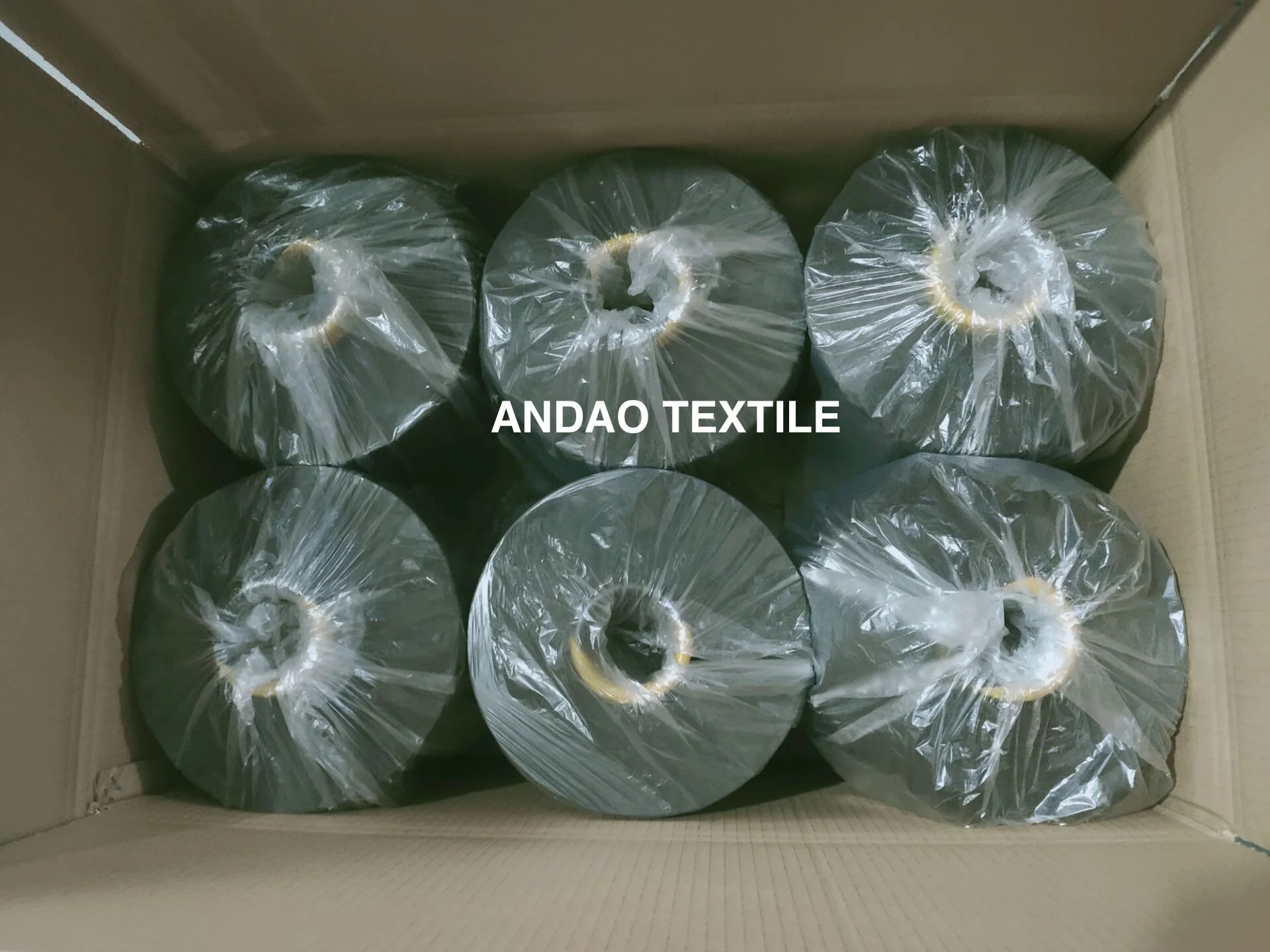 Polyester Yarn DTY 150D/144F semi dull dope dyed black Microfiber yarn