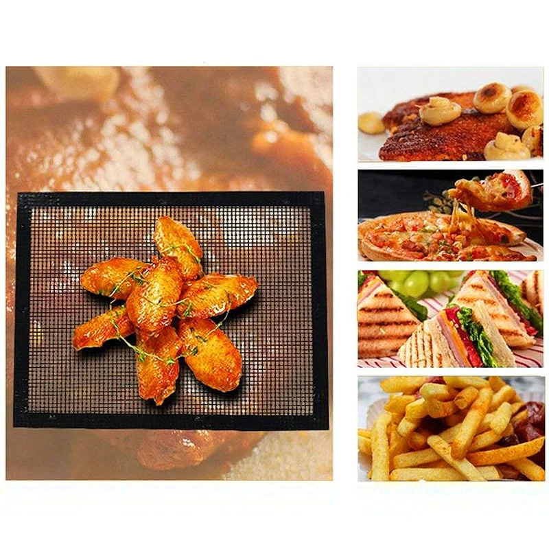 BBQ Grill Mesh BBQ tools Non stick Mesh Mat Easy clean BBQ grid mat