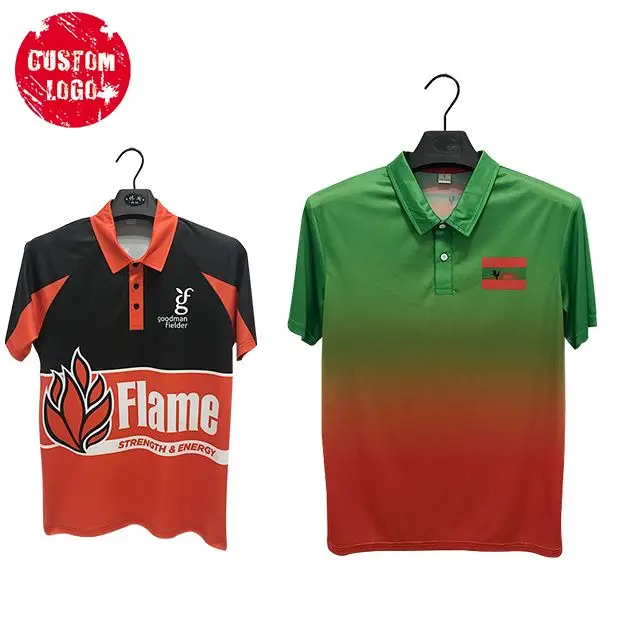100% Polyester Quick Dry Mesh Sublimation Custom Dry Fit Shirt Polo Tshirt For Men With Embroidery