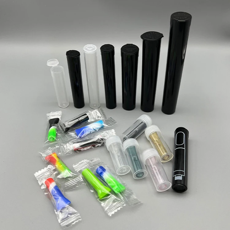 72mm 80mm 95mm 116 mm plastic tubes pre roll tubes with childproof Rolling Paper Jar