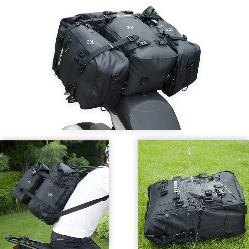 CUCYMA Multifunctional Waterproof Backpack Saddlebag Side Motorcycle Rear Seat Tail Bag