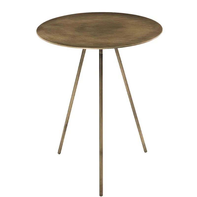
Modern round metal base glass top side table coffee table steel base 