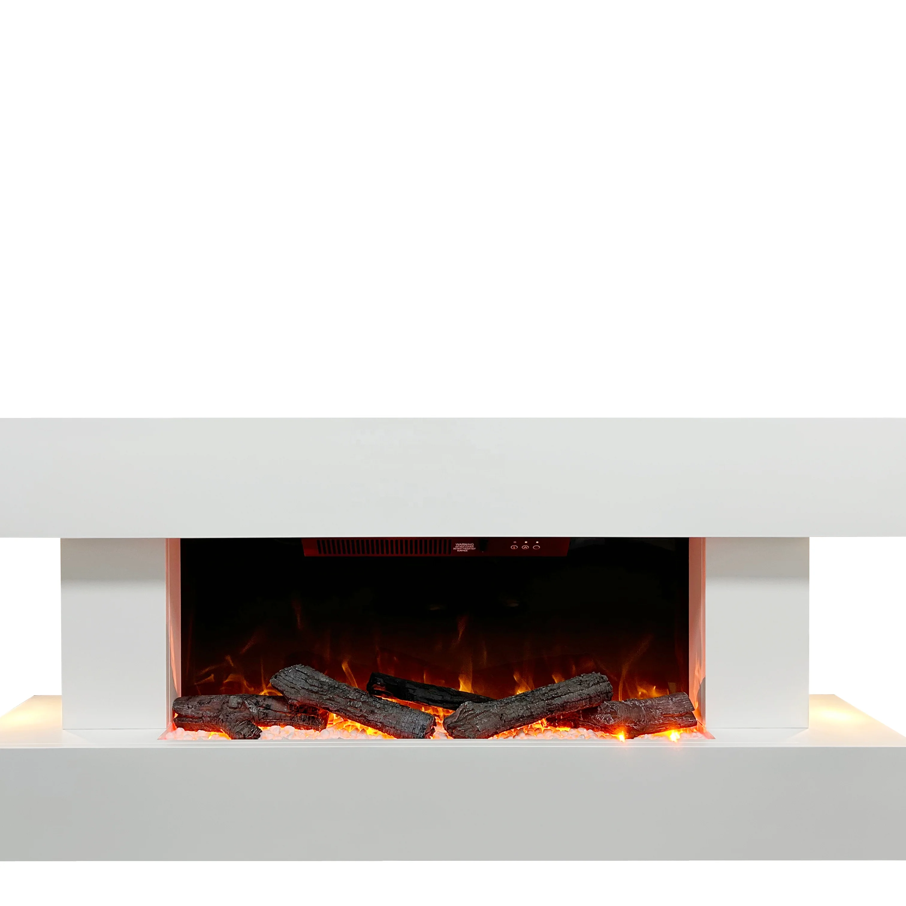 2024 Hot Sale 2000w Eu White Wall-Mounted Remote Control Led Flame Effect Mdf Tv Stand Electric Fireplace