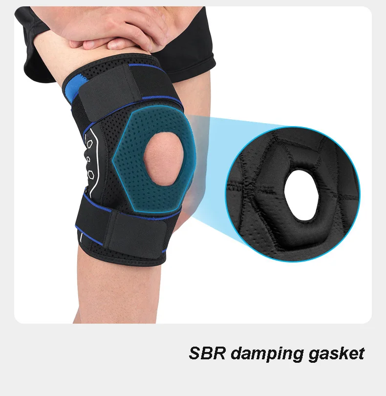 2022 New Metal Spring Stabilizers Joint Open Patella Lifting Power Tight Knee Brace Pads