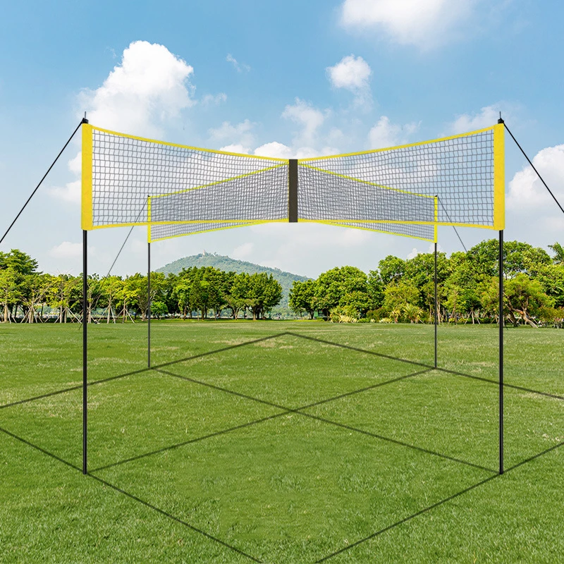 Beach Volleyball Net Beach Games Cross Volleyball Training Block 4-Person Volleyball Net