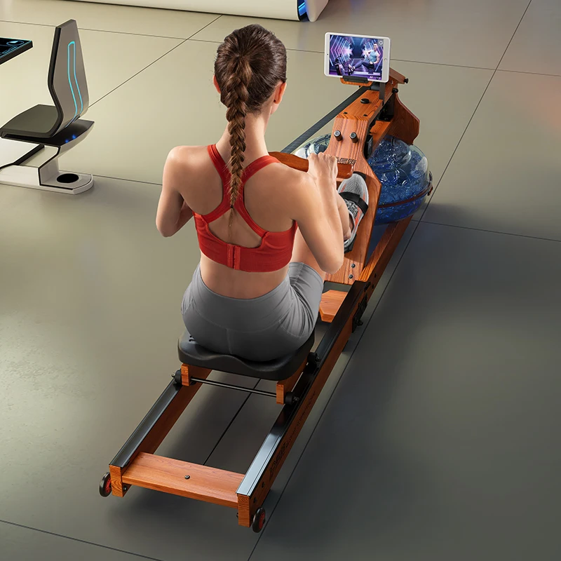 2024 New Arrival Fashionable gym rowing machine wooden rowing machine foldable rowing machine