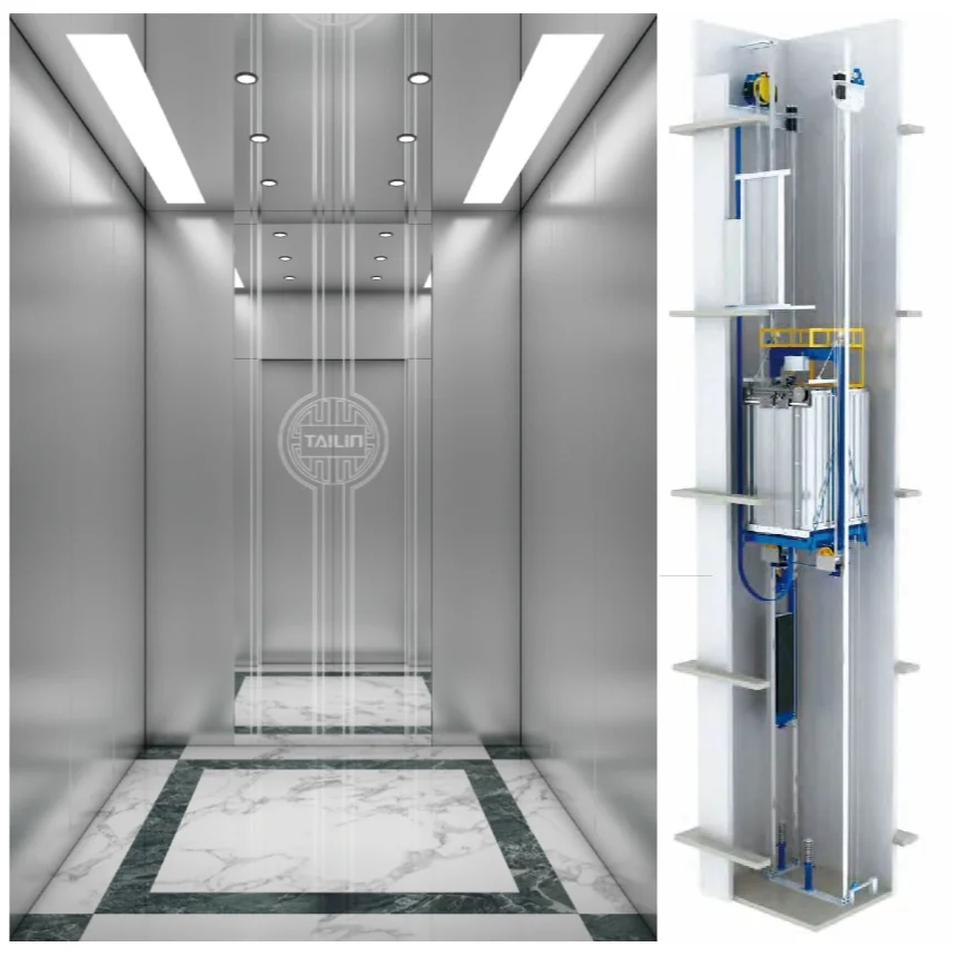 China Cheap Home Lift Small Home Elevator Residential Elevator Lift 400kg Mrl Passenger