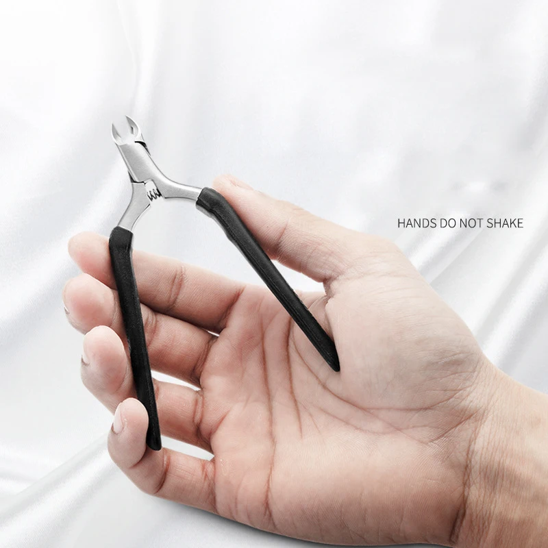 Cuticle Nipper Cutter Stainless Steel Nail Care Art Tools Cuticle Remover 1PC Silicone Handle Manicure Dead Skin Cutter Clippe