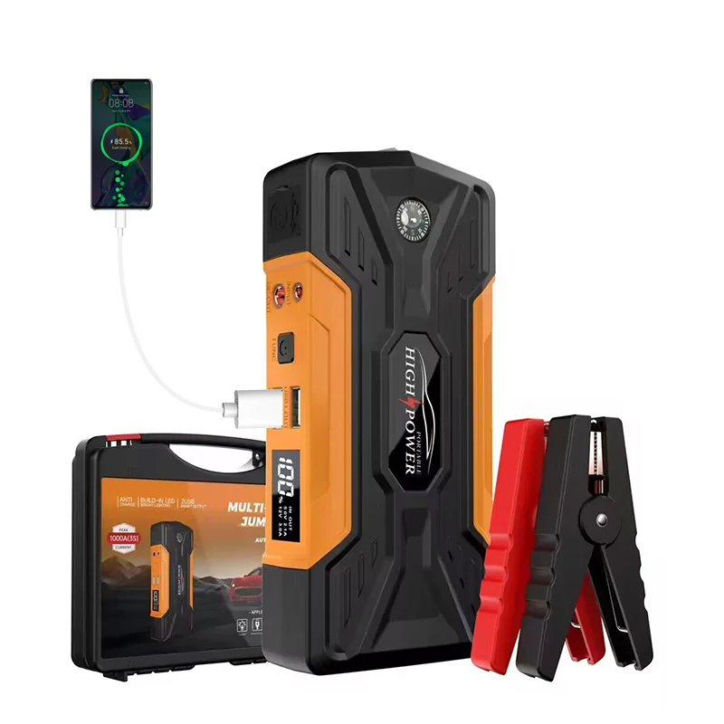 Flashfish 99800mAh 1000A 12V Booster Multi-function Lithium Battery Mobile Power Emergency Car Jump Starter with Air Compressor