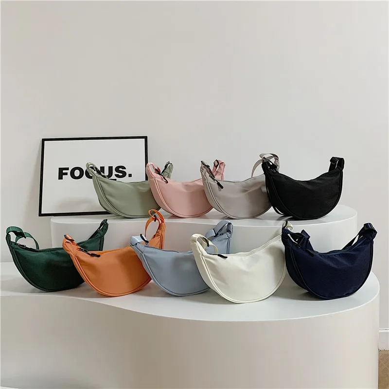 2024 new yiwu multi-color dumpling bag for women lightweight versatile nylon shoulder bag in cheap price  crossbody  bag