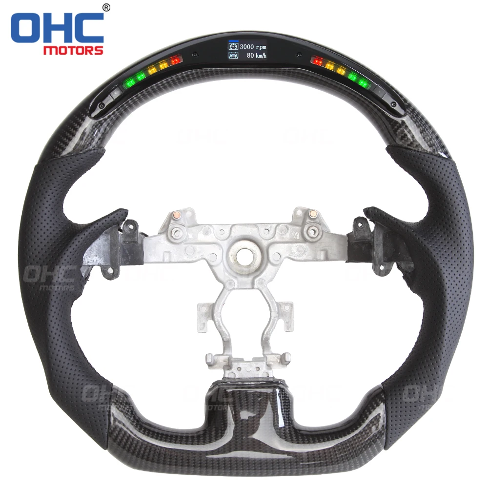 Factory Custom Steering Wheel fit for infinity Infiniti g35 g37 G37S q50 q60 Sedan Coupe exhaust LED Carbon Fiber Steering Wheel