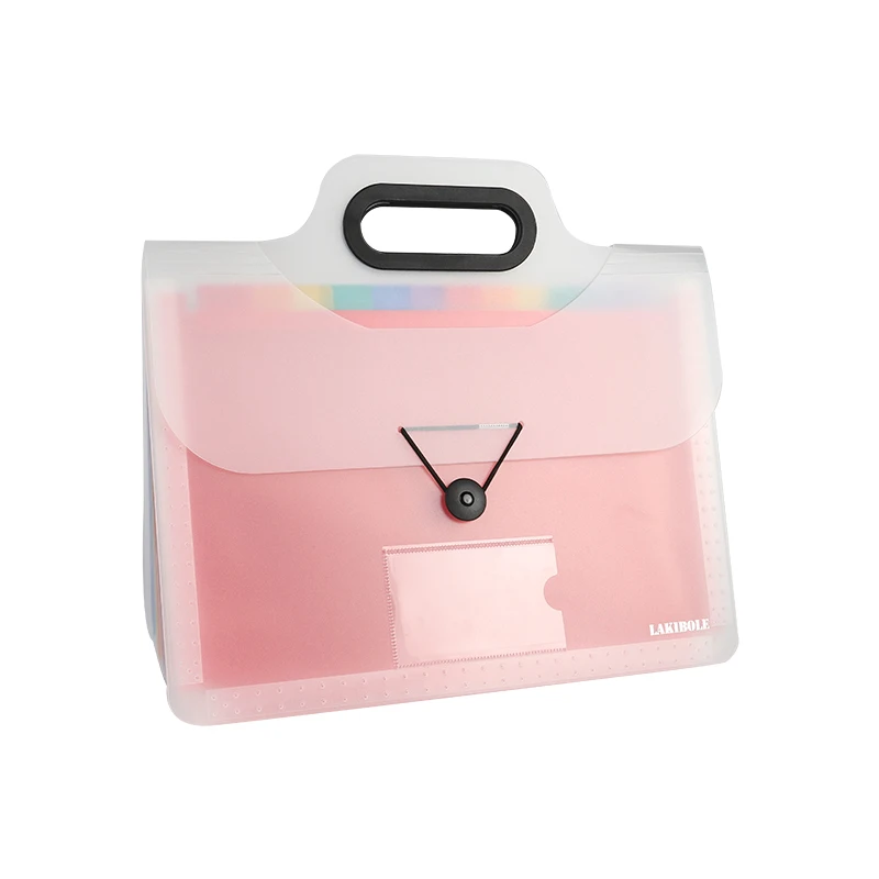 Candy Color Expanded Accordion Folder with Index A4 Size File Management Box briefcase