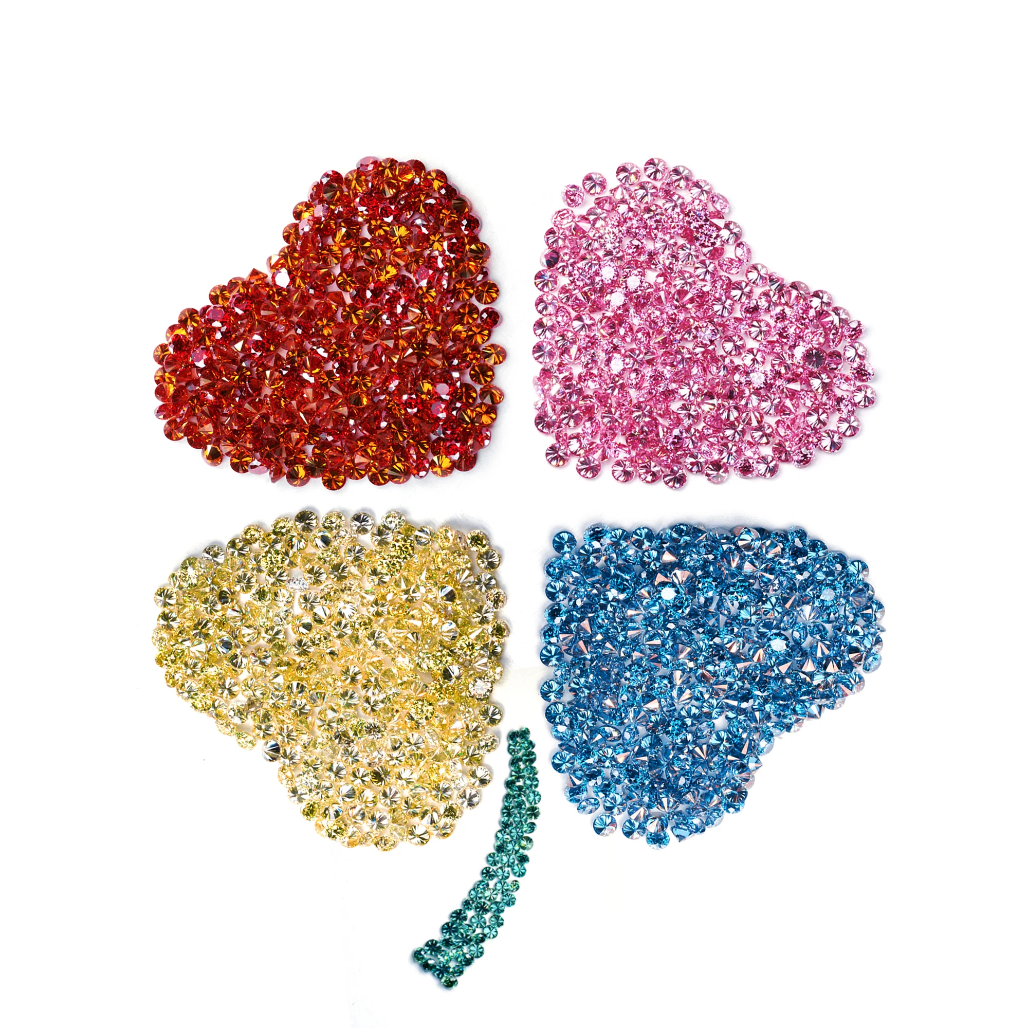 GIGAJEWE vvs1 Clarity red pink yellow blue  Color 0.8-3.0mm Round cut Melee moissanite brilliant cut loose Moissanite stone