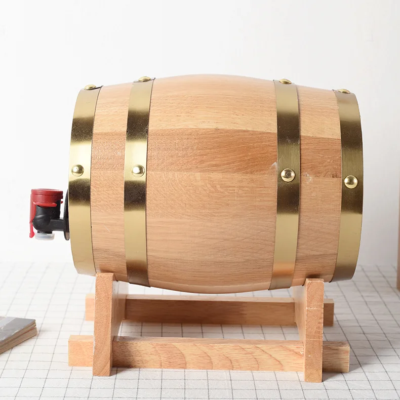 5L10L 15LBeer Keg Barrel Pine Wood Wine Barrel For Whiskey Rum Decorative Barrel