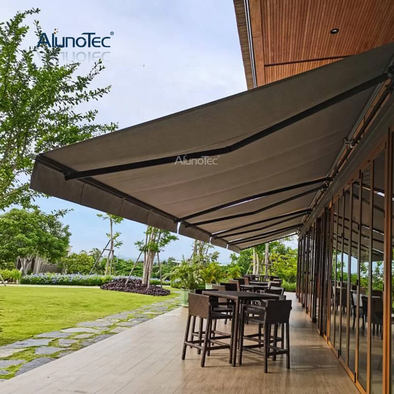 Remote Control Fixed Shading Pergola Gazebo Folding Arm Awning Roof Half Cassette Awnings System