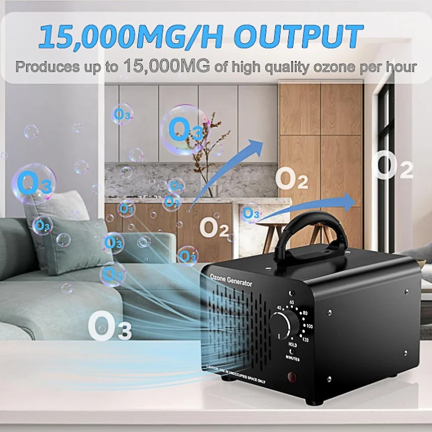 IGENU ozone Generator,Ozone Generator for Car, Home, Smoke, Pet,Black