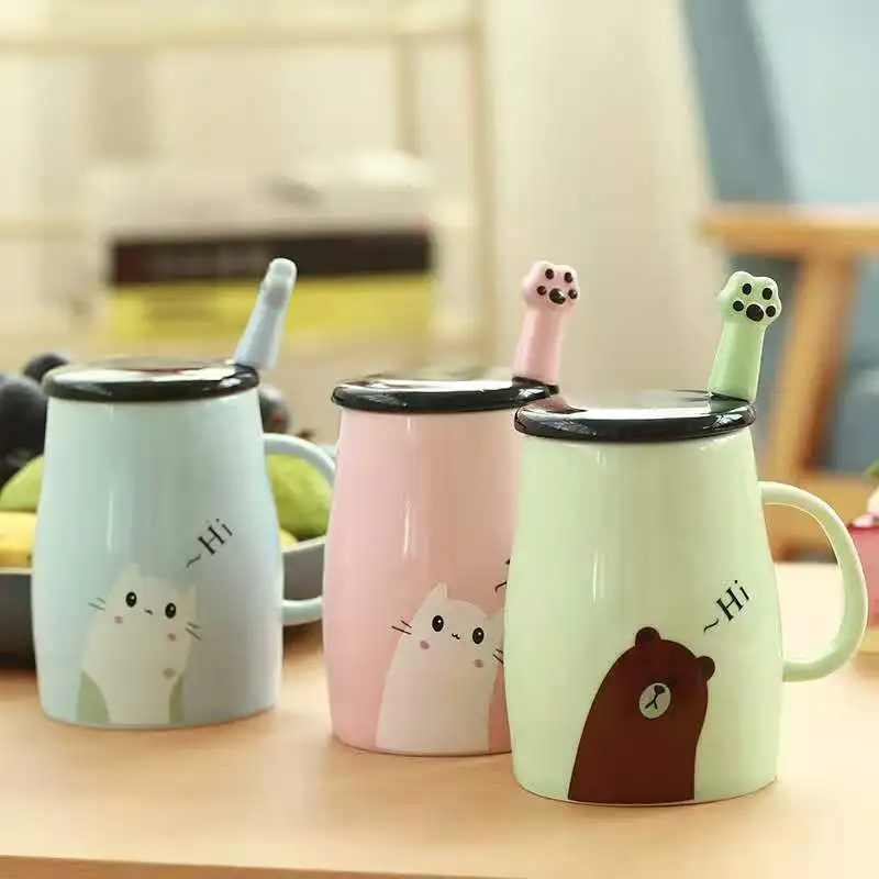 Share Direct Sale Creamic Mug Creative Cat Clow Coffee Mug
