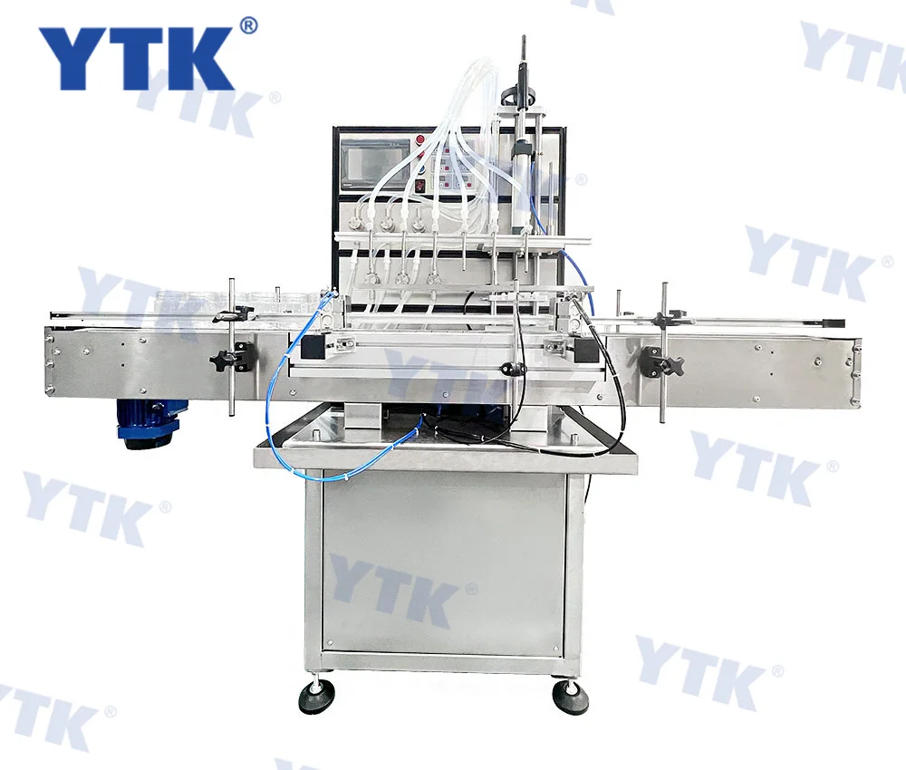 YTK-GJC06 Automatic glass bottle water magnetic pump spray hand sanitizer alcohol essential oil filling machine