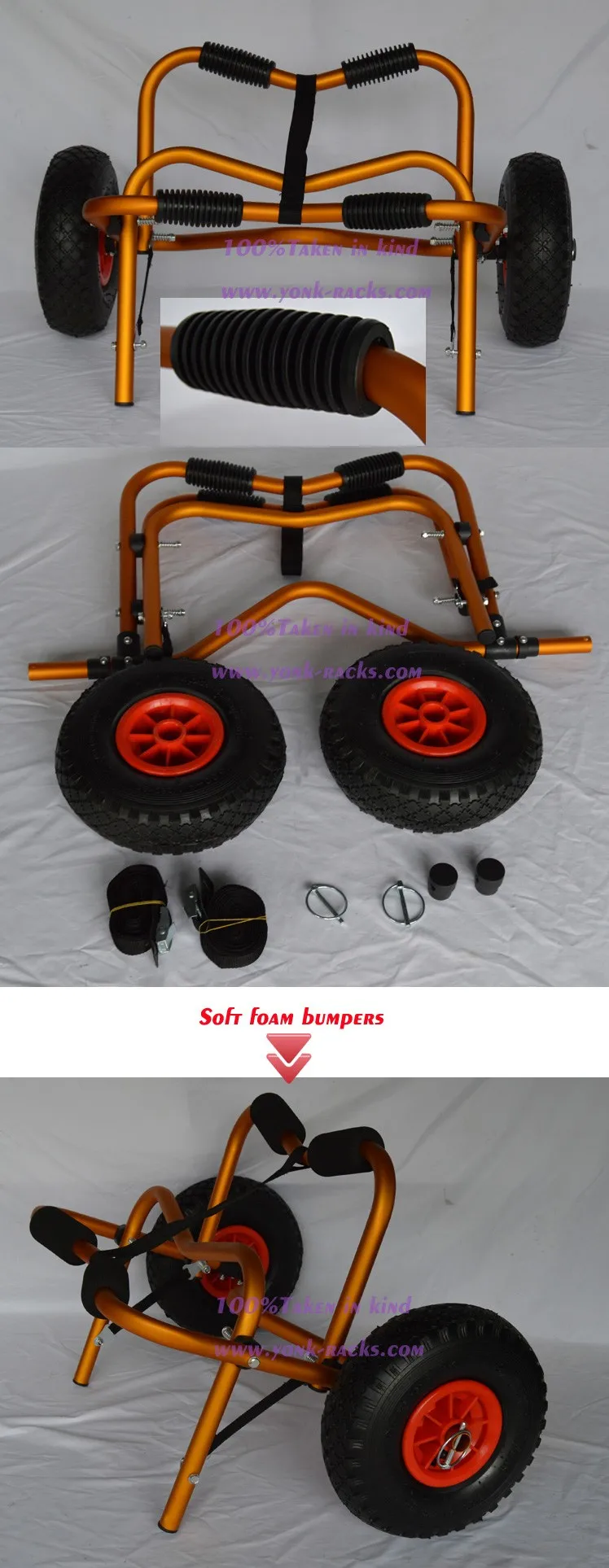 YONK  Aluminum Folding Kayak Cart Kayak Trolley Kayak Carrier  Y02004YT