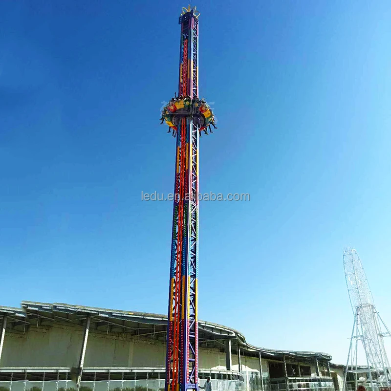 Adults attraction manufacturer amusement park rotary flying free fall drop tower ride