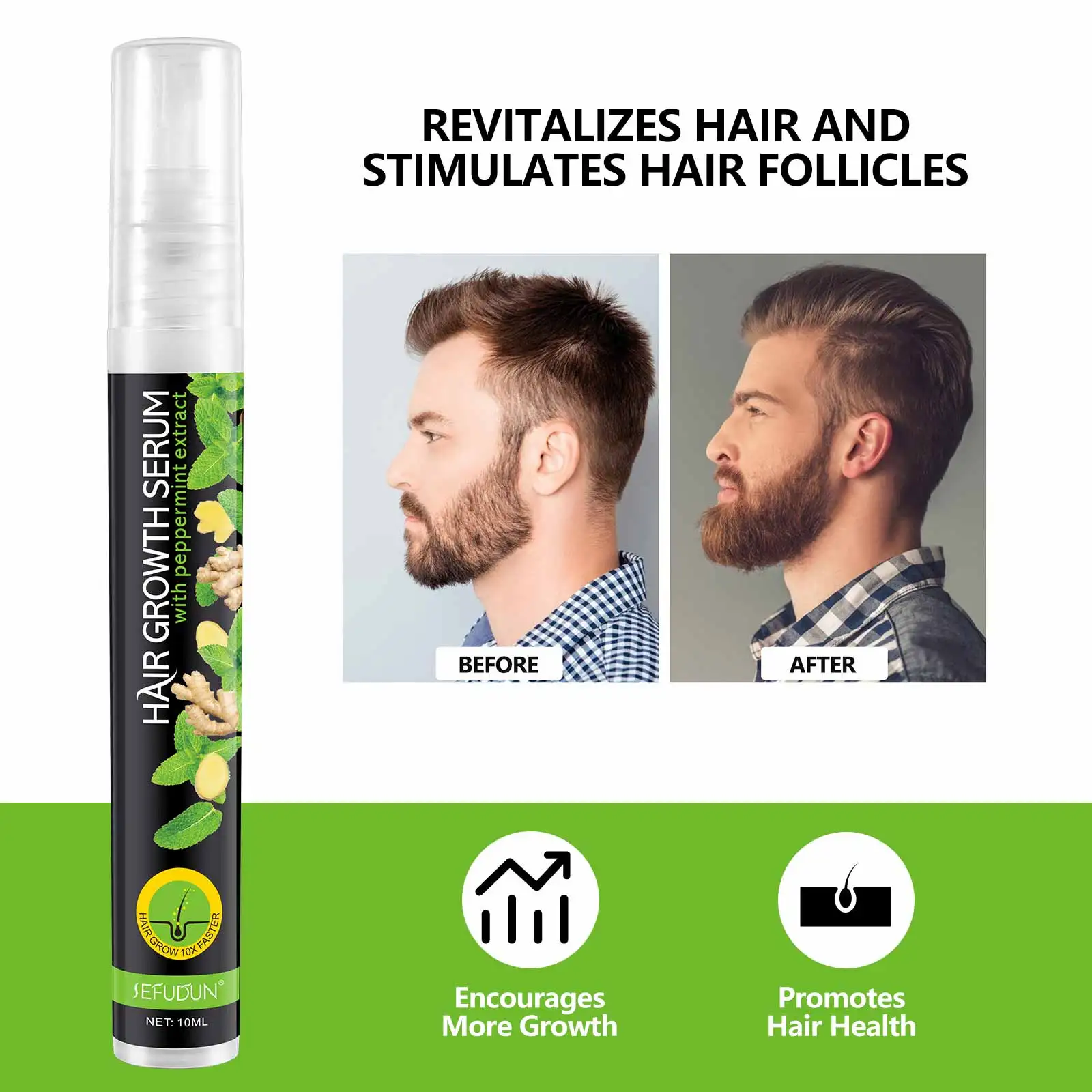 Hair Treatment Serum  Organic Ginger Hair Growth Oil Hot Sale 10ml