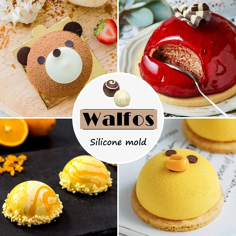 3D Half Ball Pastry Silicone Mold for Baking Cake Decorating Sphere Confectionery Chocolate Bombs Christmas Silicone Forms