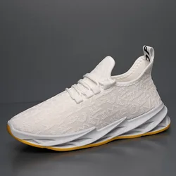 2021 Fall New Trend Breathable Flying Woven Running Fashion Shoes Casual Men Sports Shoes