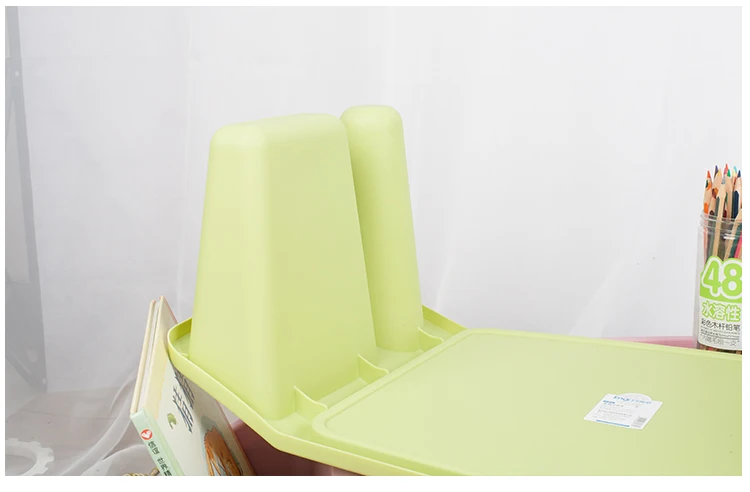 Baby Plastic Bed Small Desk Preschool Student Writing Study Table Children Multifunctional Toy Dining Table
