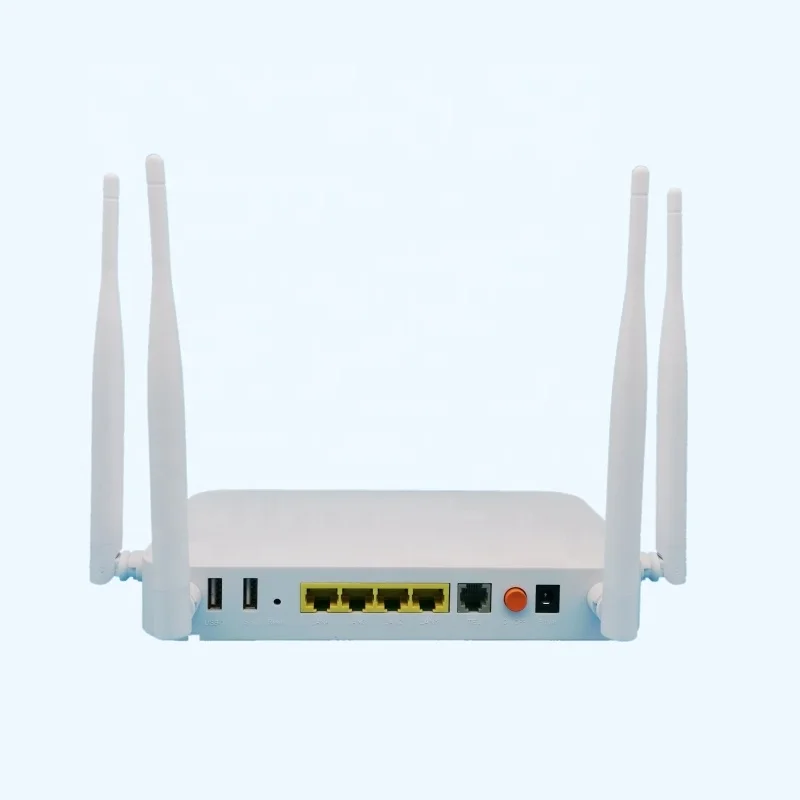 PON HGU Hot Selling English Version 1GE+3FE+1TEL+2USB+ WiFi Dual Band 4-track antenna 5DB GPON ONU Optical fiber modem